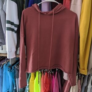 Alo yoga rosewood cropped box hoodie